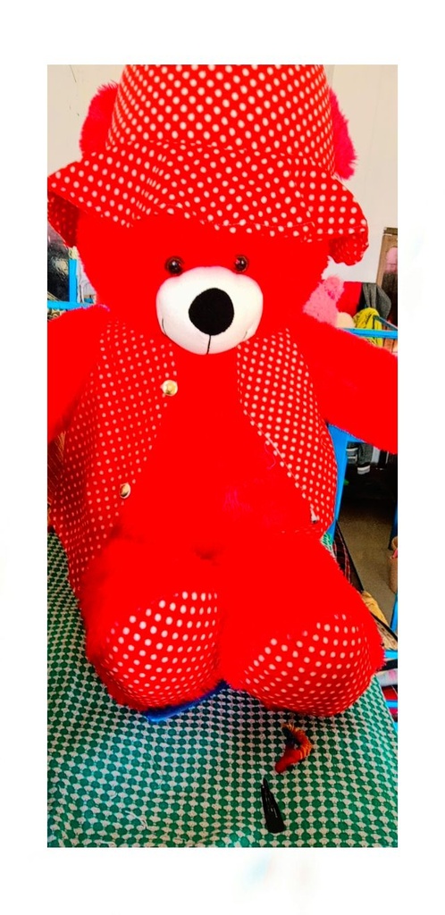 Red Polka Dot Teddy Bear Plush Toy